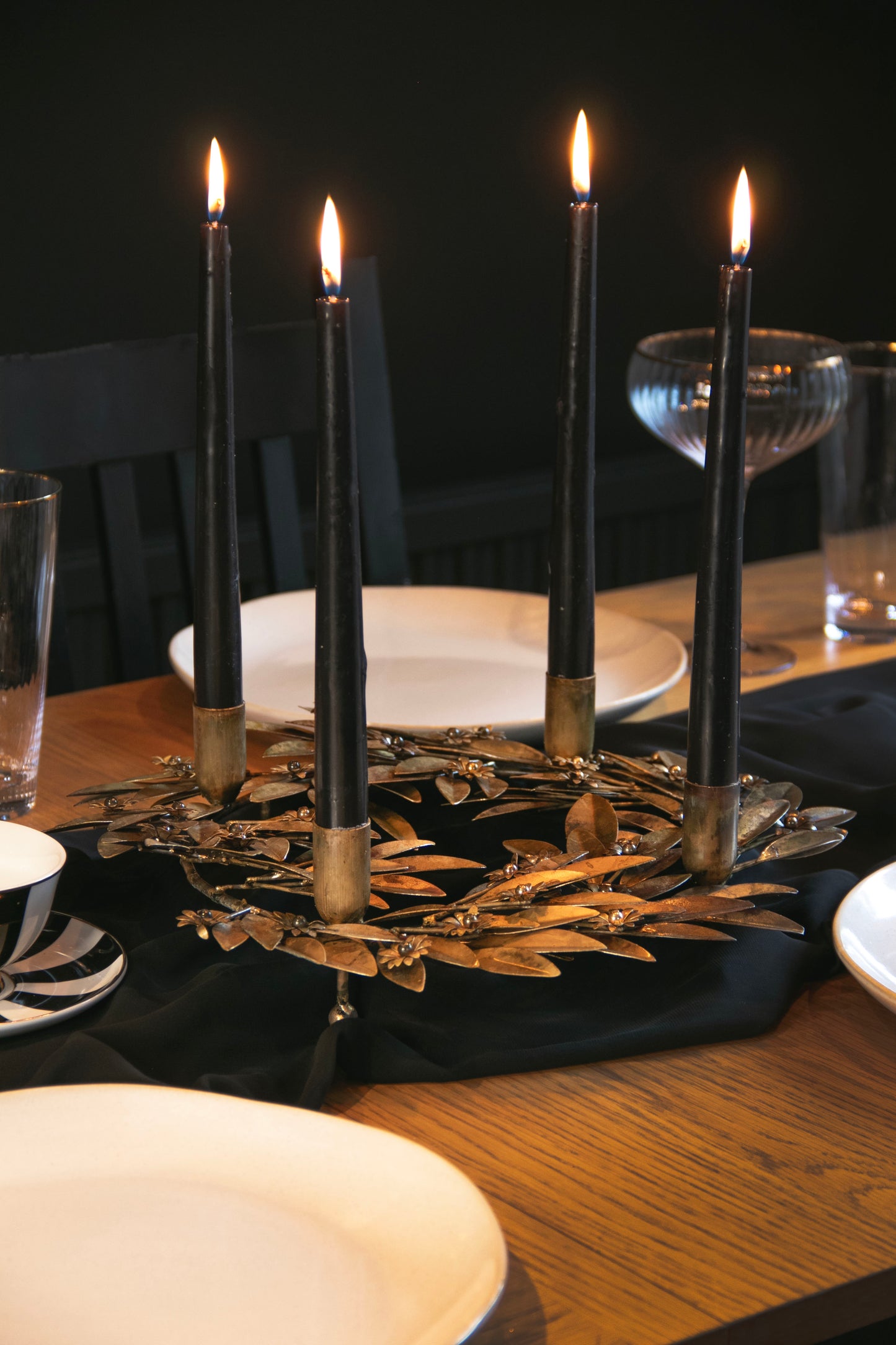 Brass Wreath Candelabra