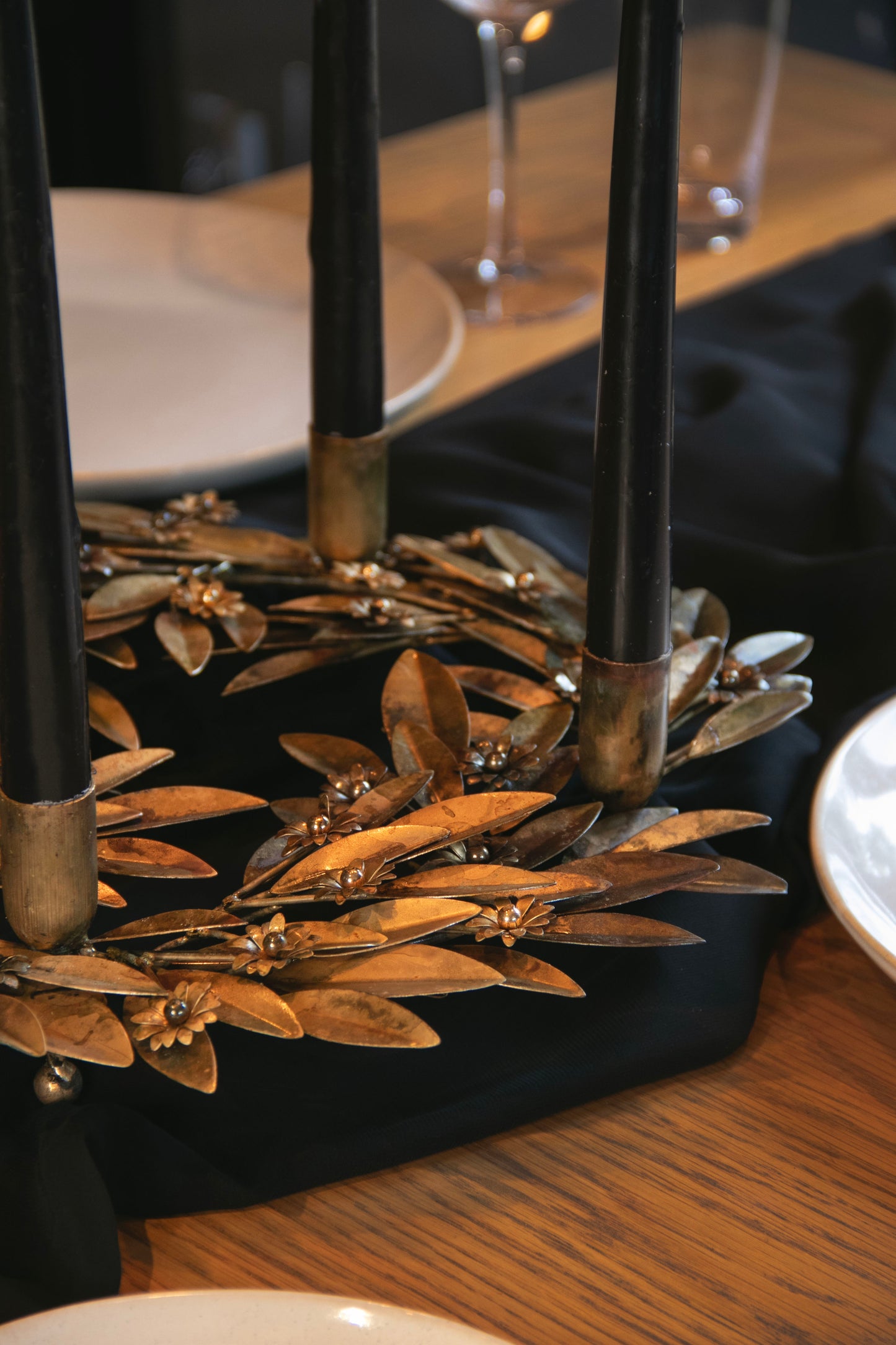 Brass Wreath Candelabra