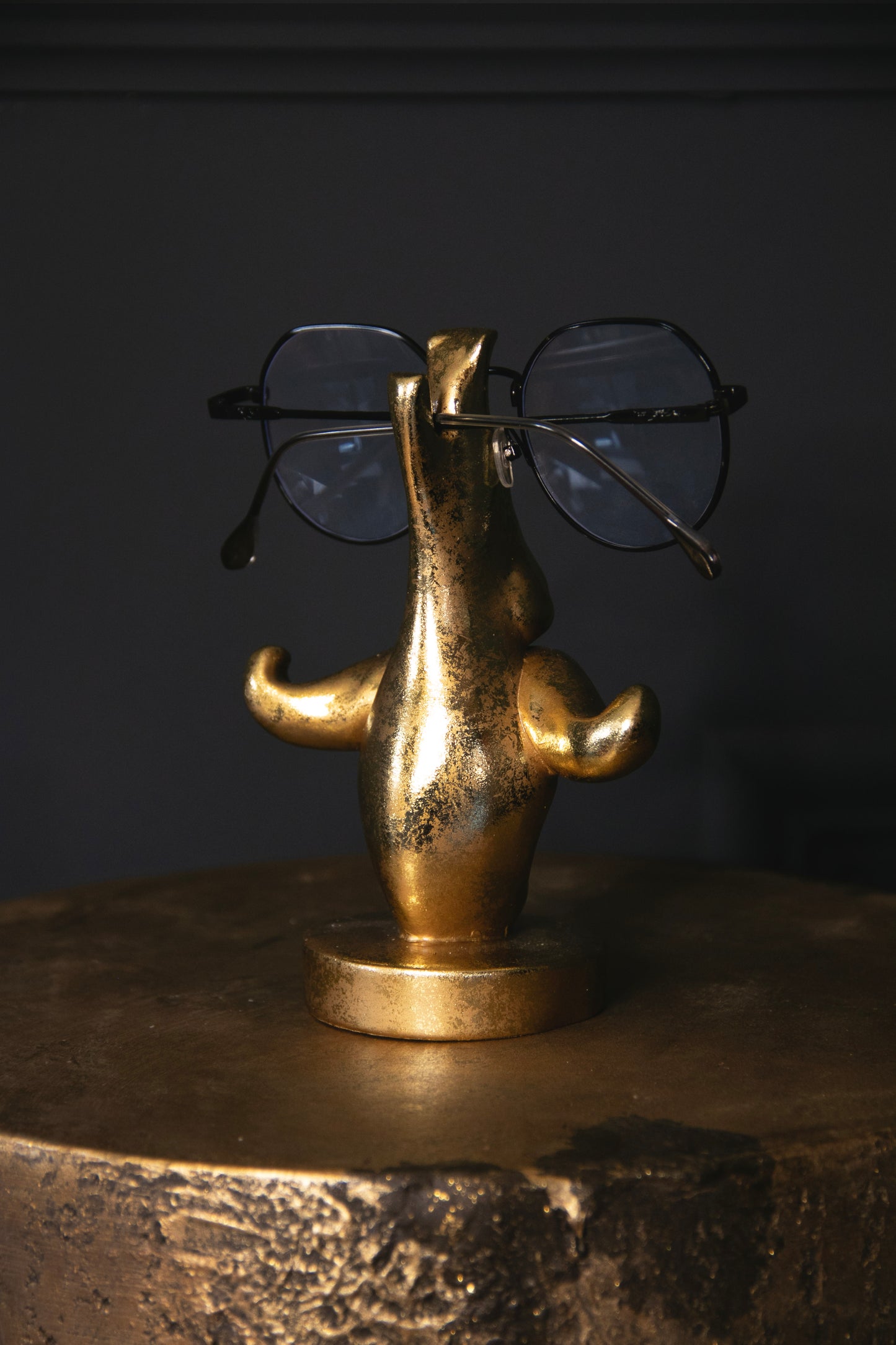 Gold Moustache Glasses Holder