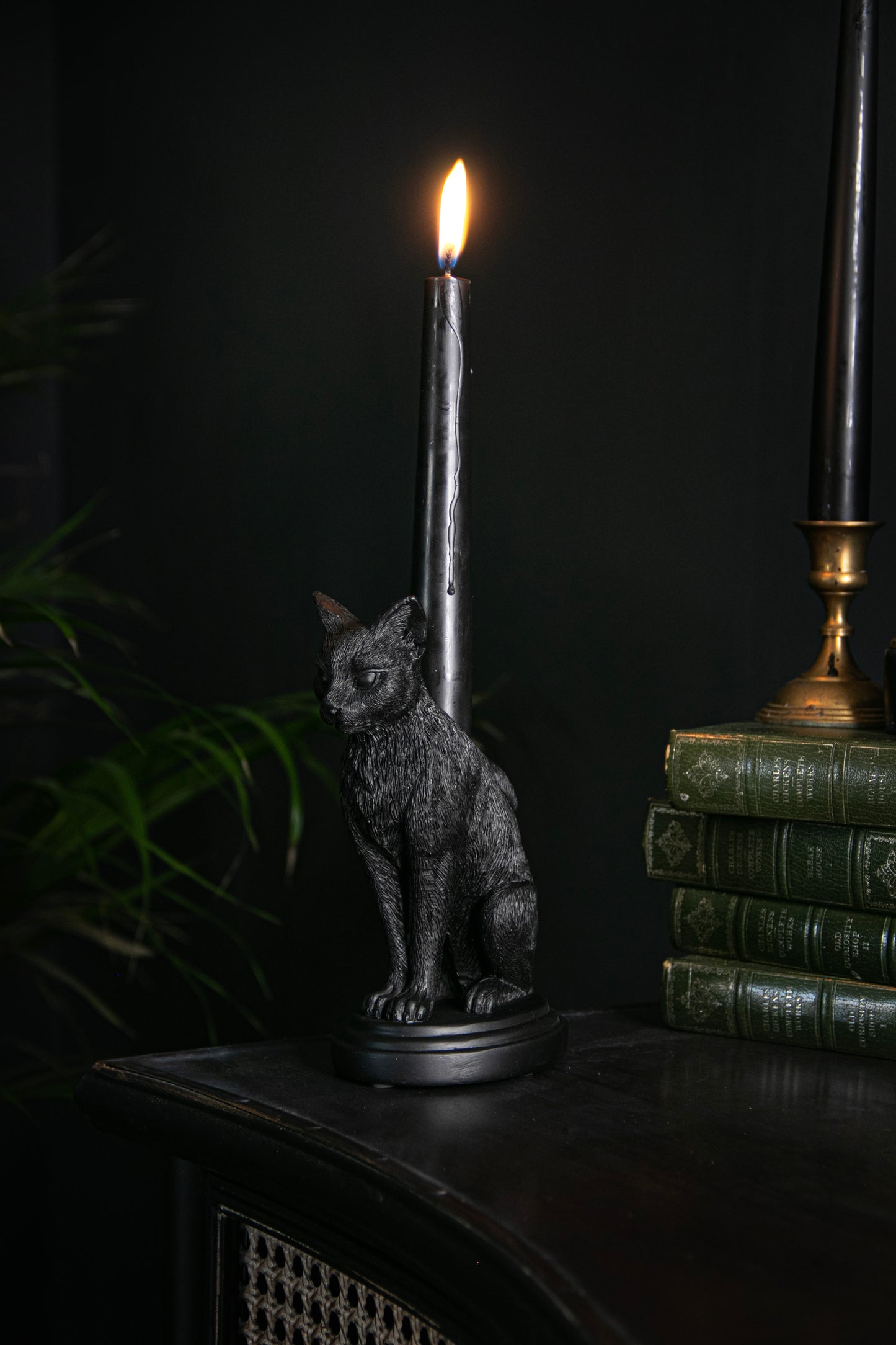 Faust's Familiar Cat Candle Stick
