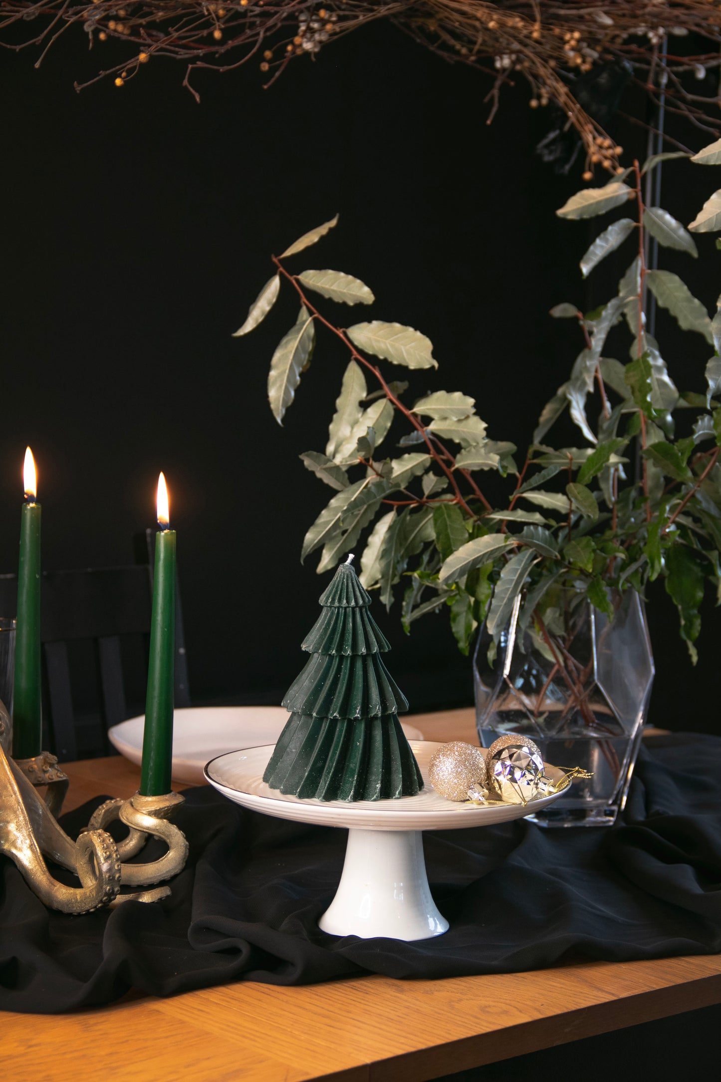 Green Tree Shaped Christmas Candle