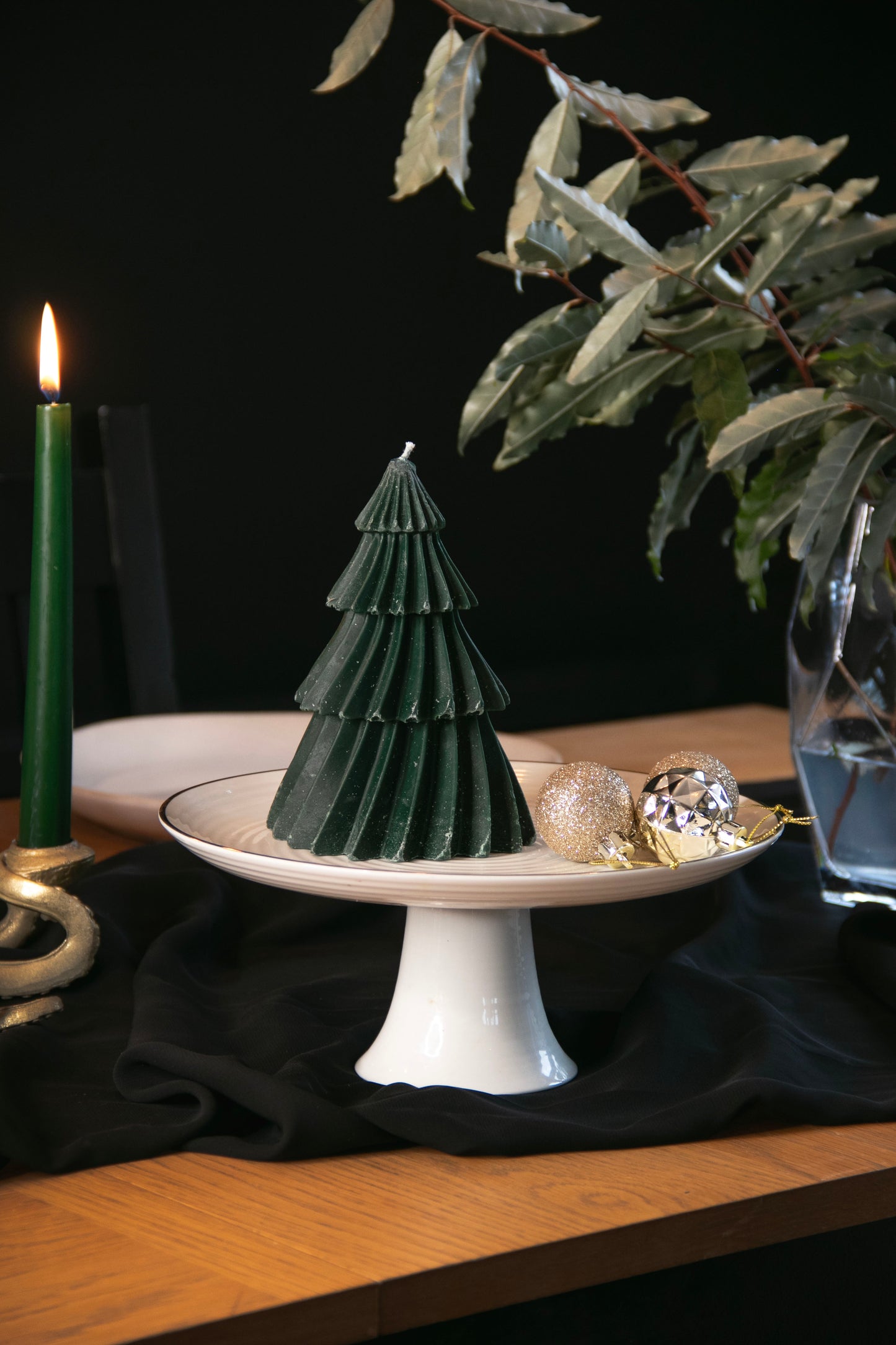 Green Tree Shaped Christmas Candle