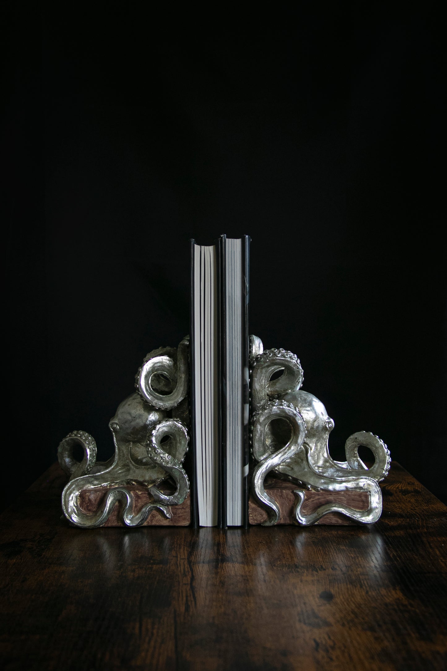 Octopus Bookends- Silver