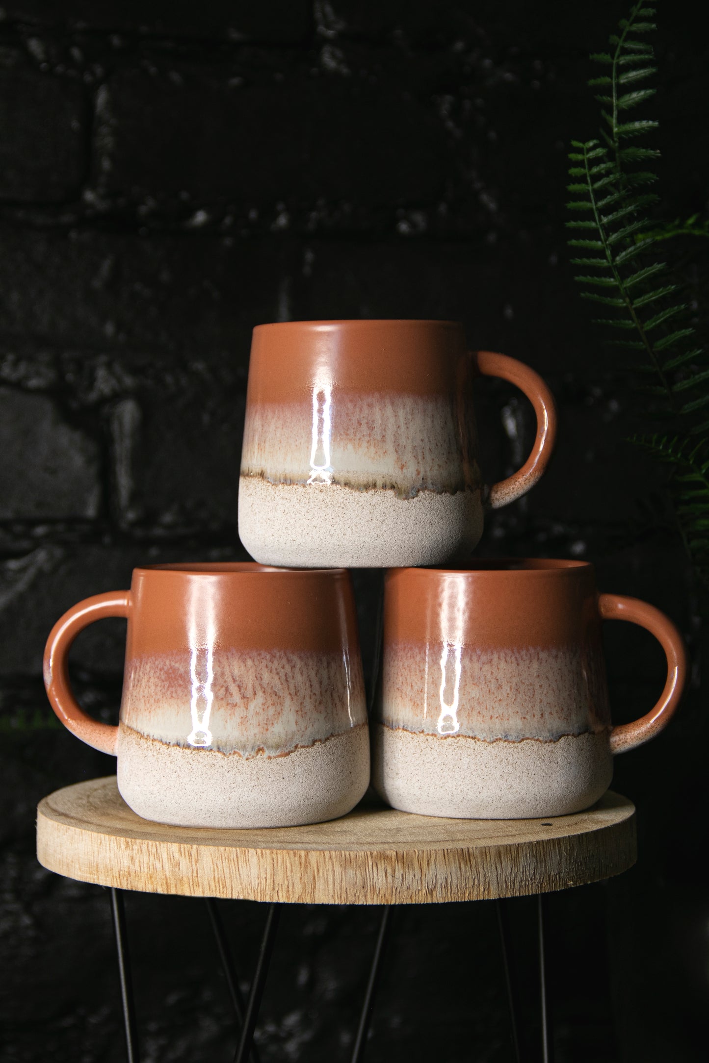 Ombre Dipped Stoneware Mug - Terracotta
