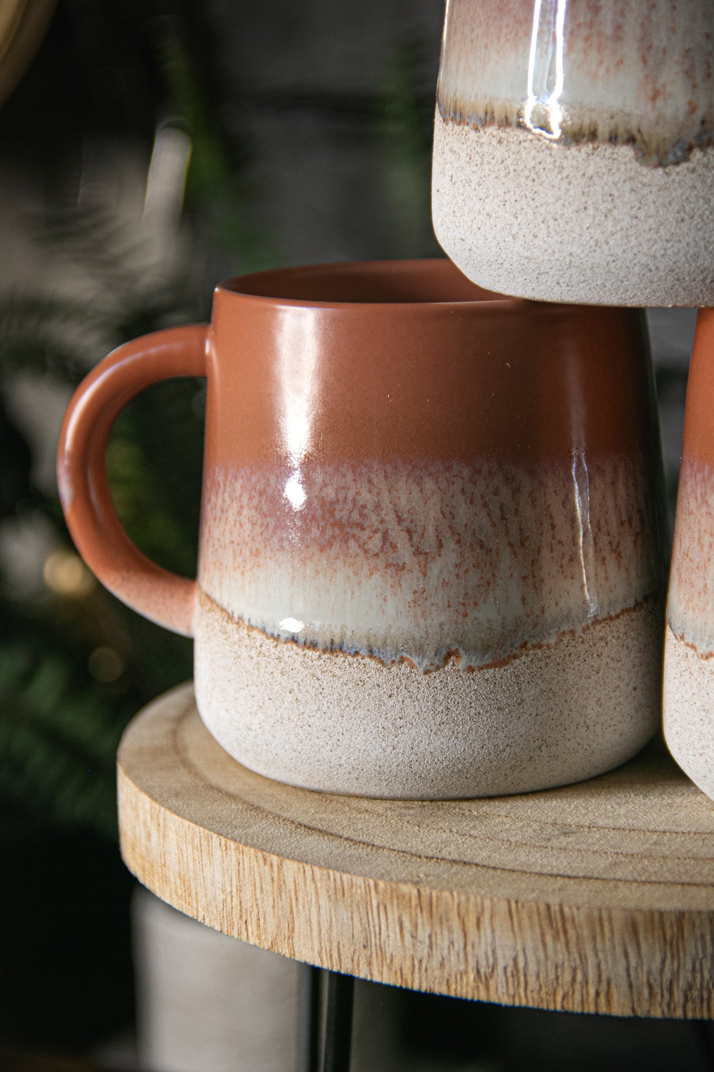 Ombre Dipped Stoneware Mug - Terracotta