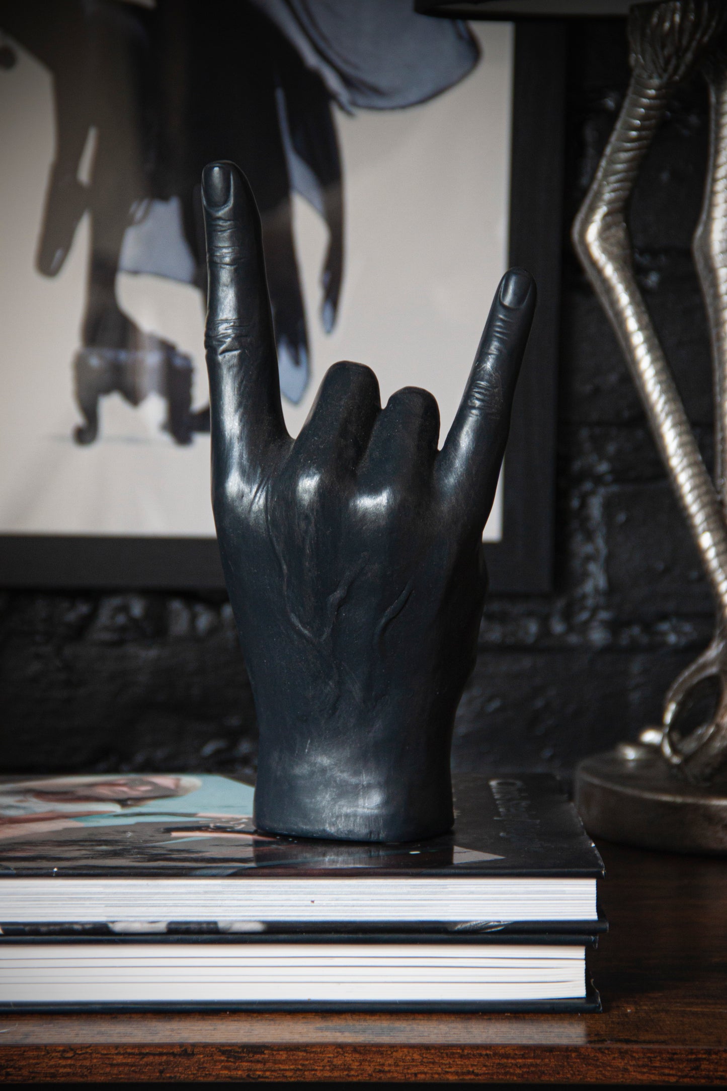 Black Rock On Hand Ornament & Vase