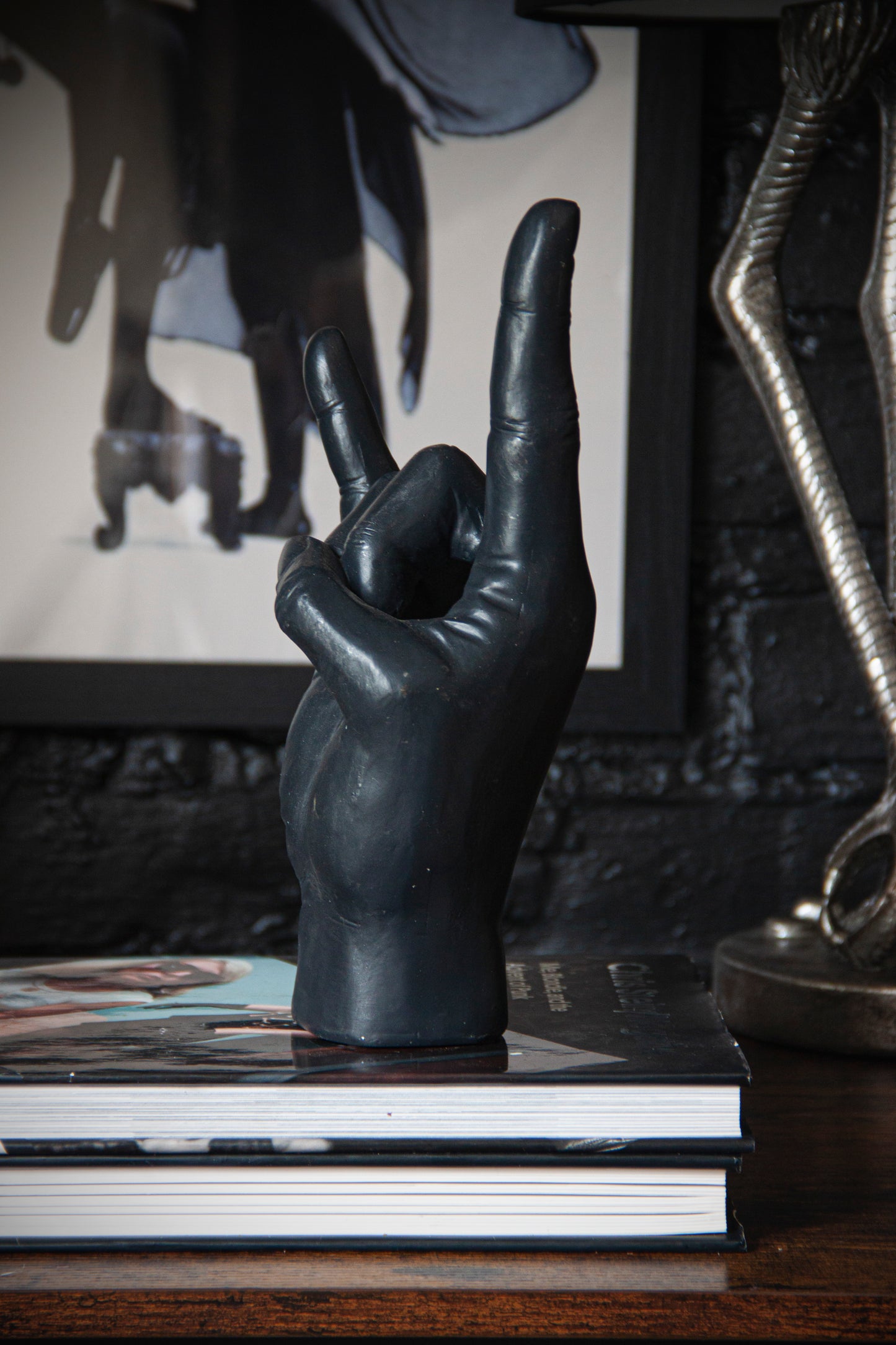 Black Rock On Hand Ornament & Vase