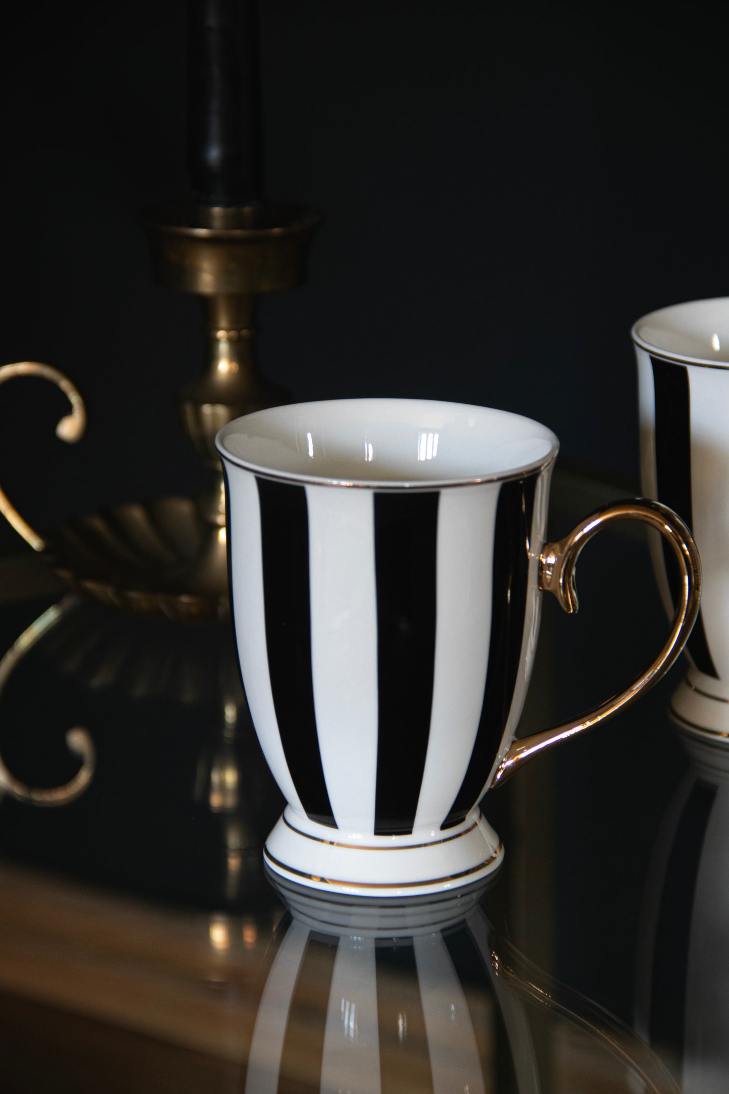 Monochrome Striped Mug