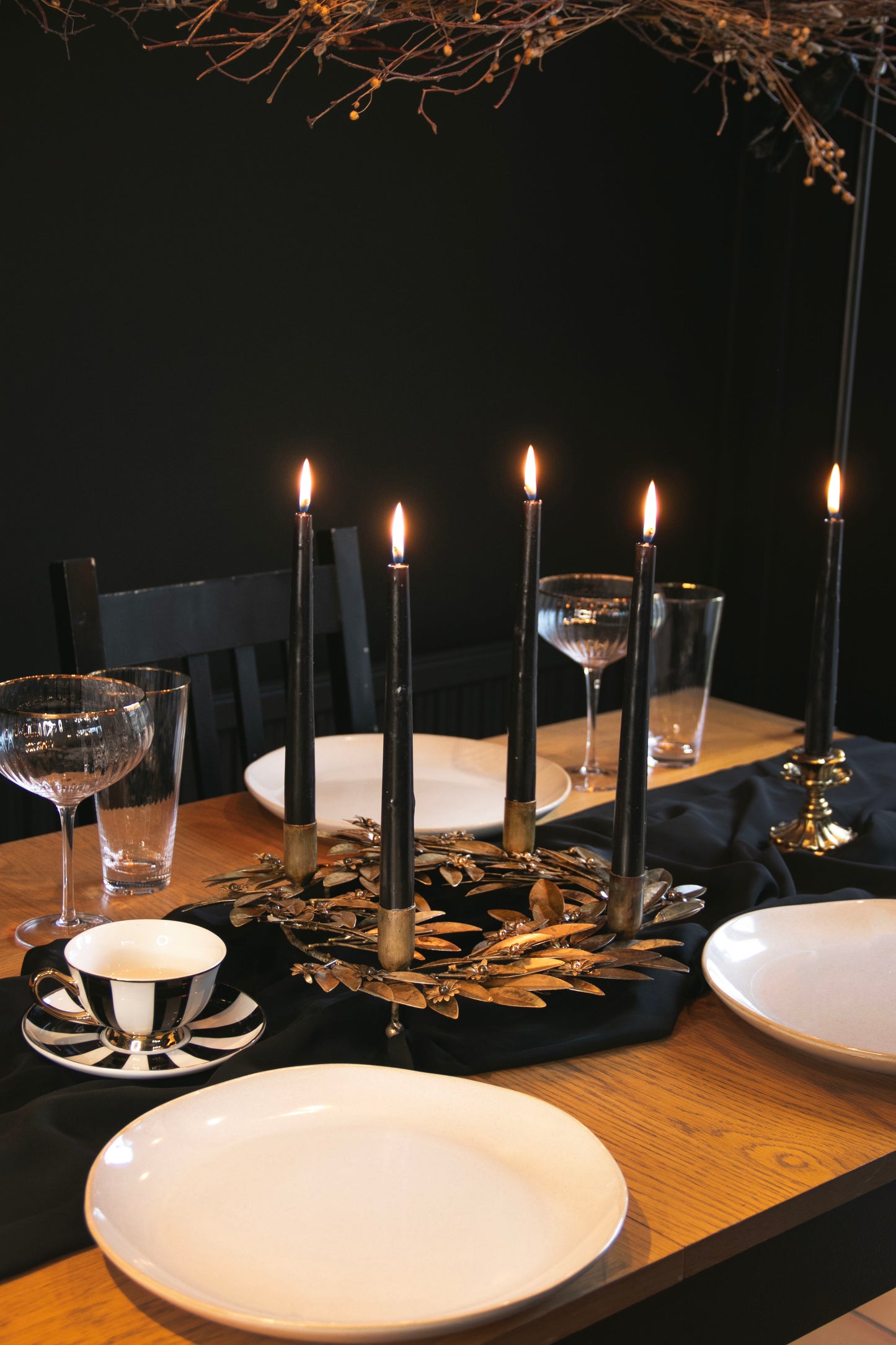 Brass Wreath Candelabra