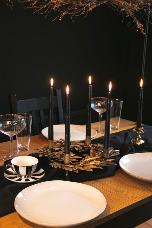 Brass Wreath Candelabra