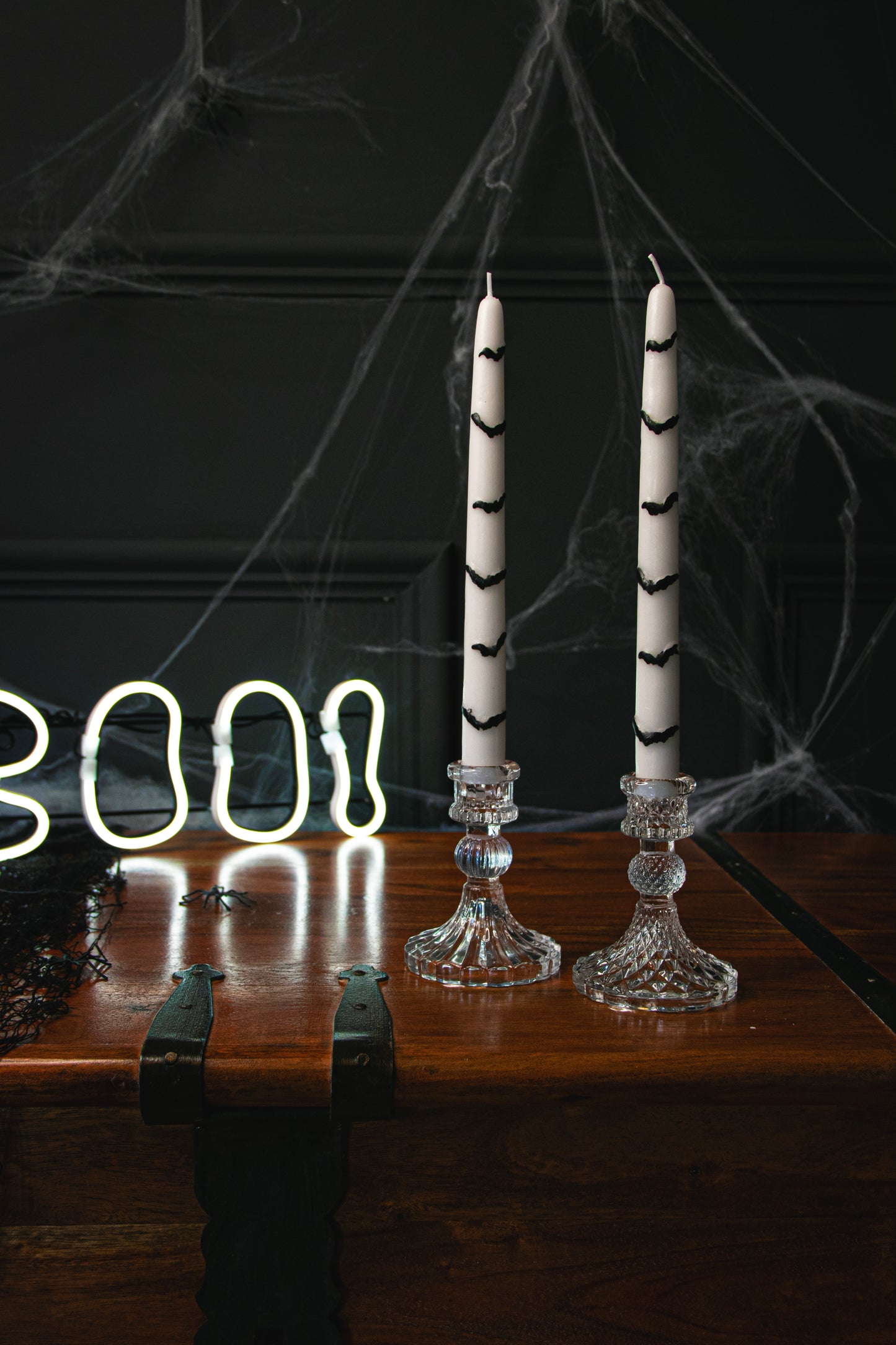 Bat Halloween Dinner Candles