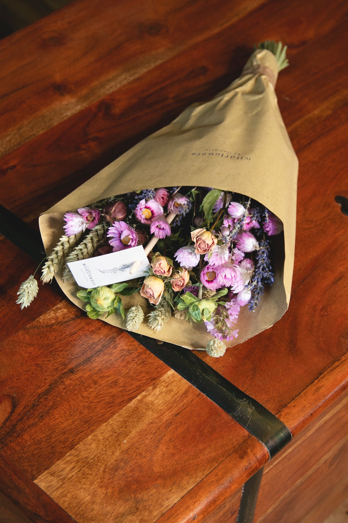 Wildflower Dried Bouquet - Pretty in Pink
