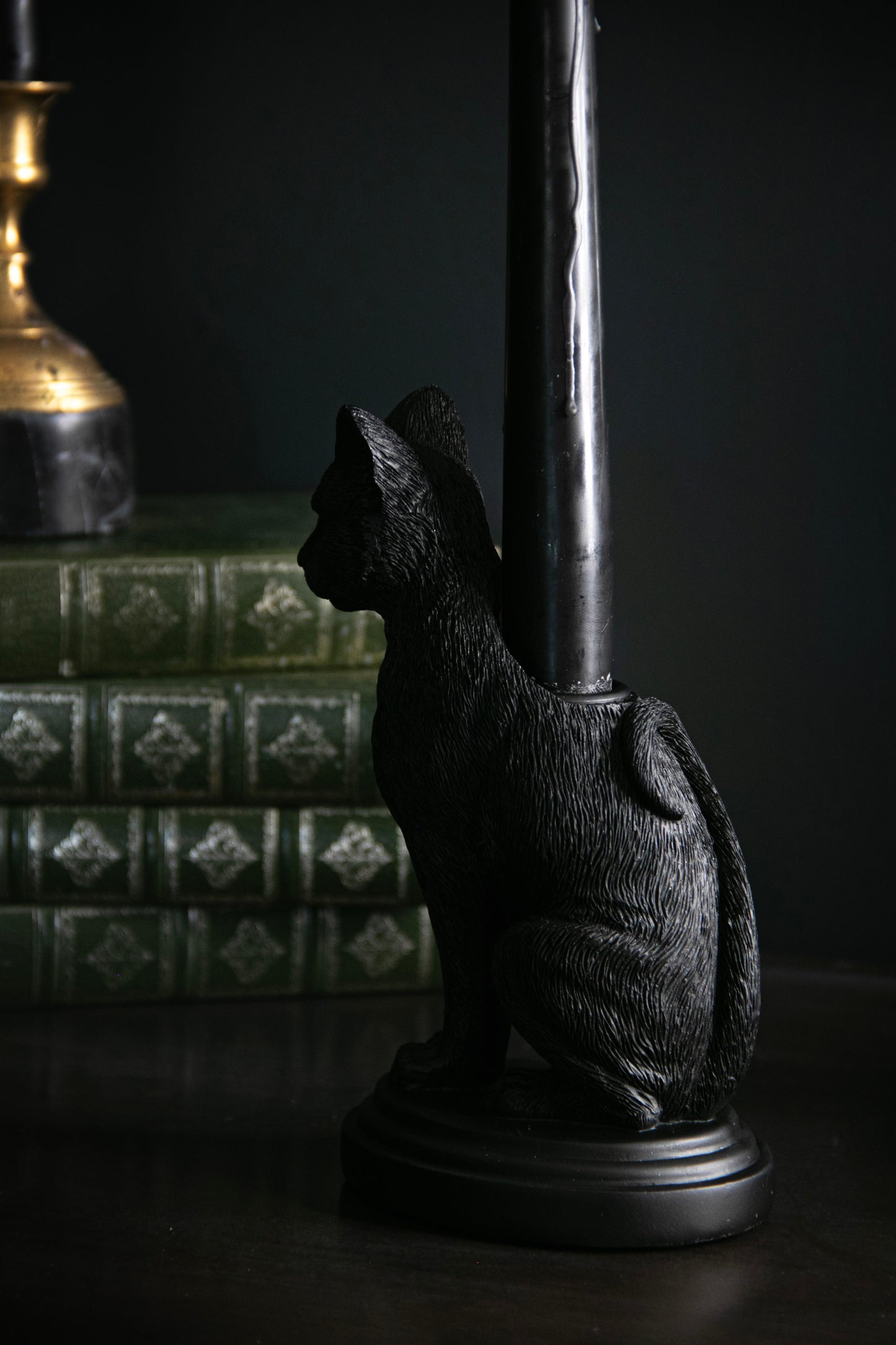 Faust's Familiar Cat Candle Stick