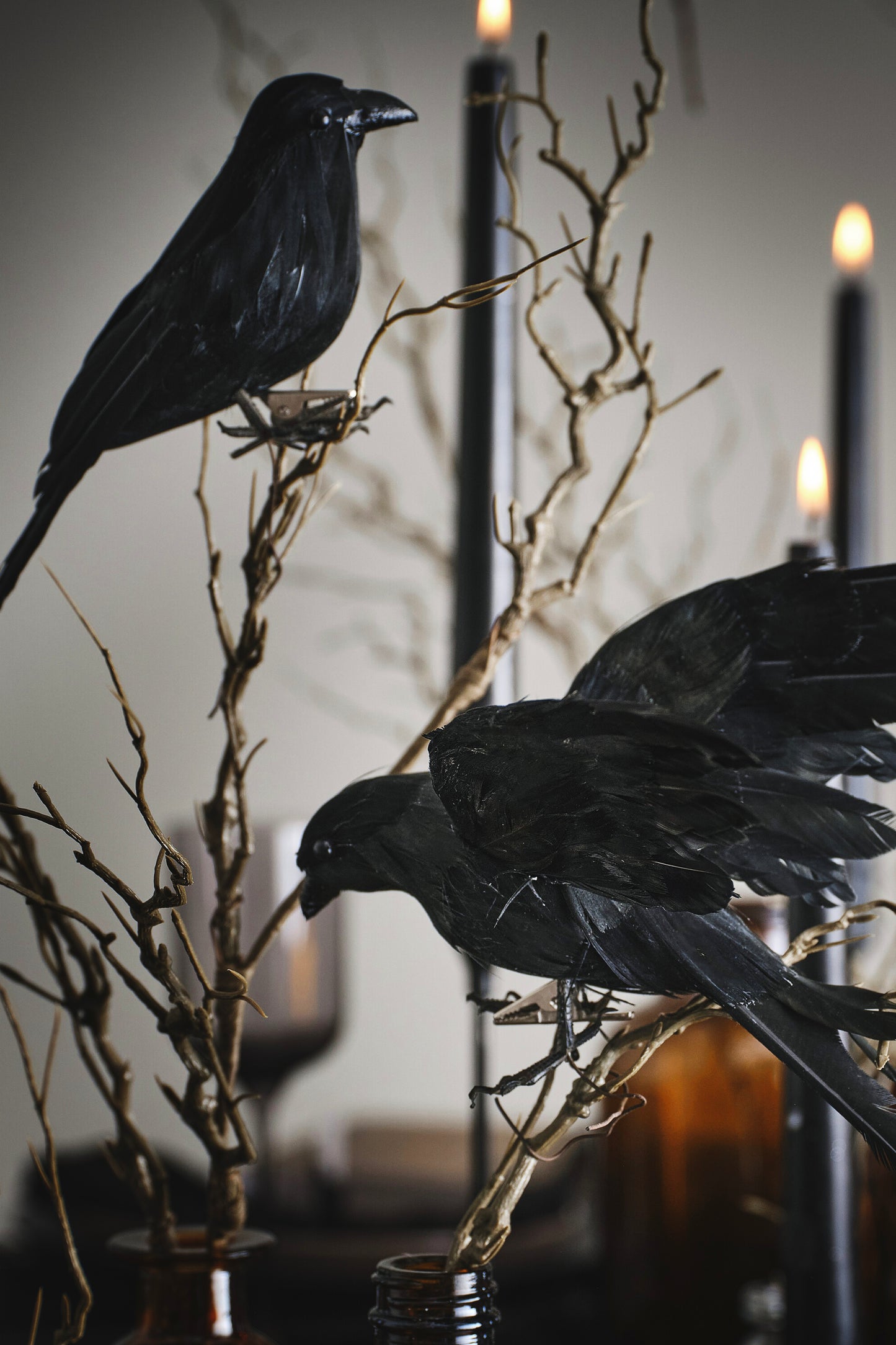 Black Crow Clip On Decorations