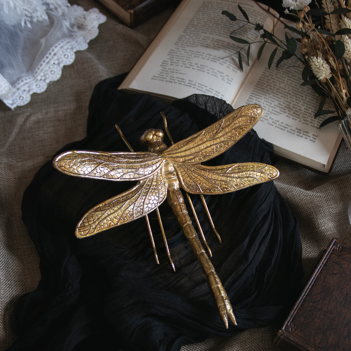 Gold Dragonfly Wall Hanging (Various Sizes)