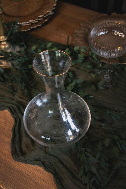 'Italia' Wine Decanter/Vase with Gold Rim