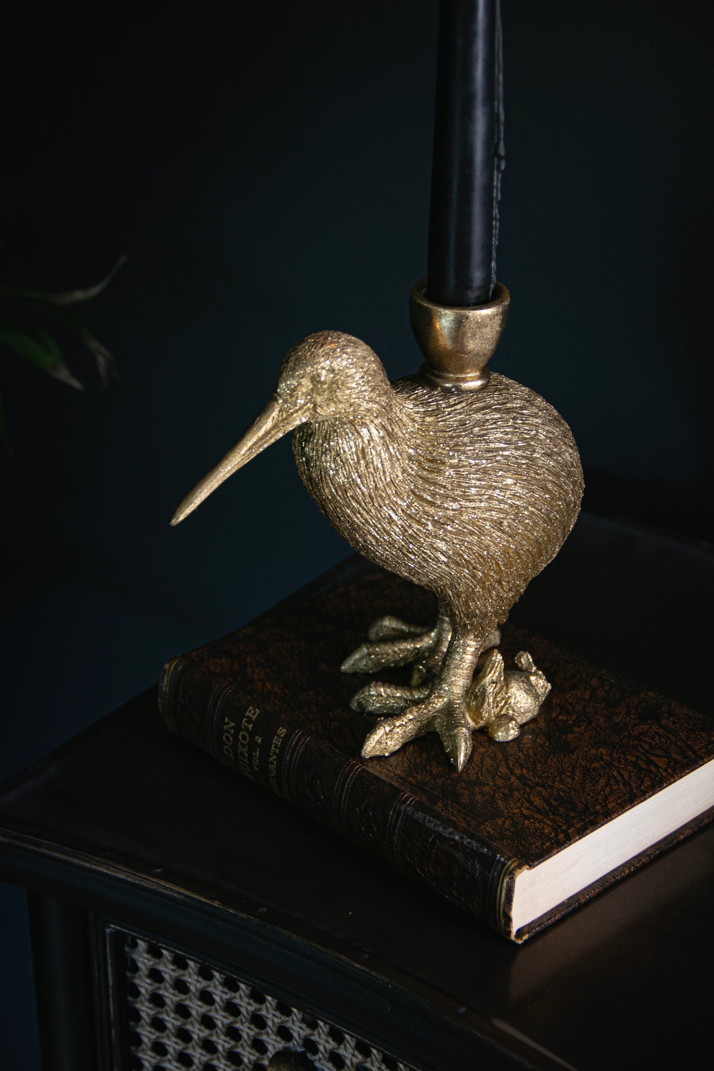 Gold Kiwi Bird Candle Holder