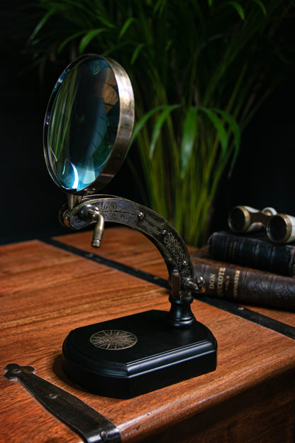 Brass Magnifying Glass on Adjustable Stand