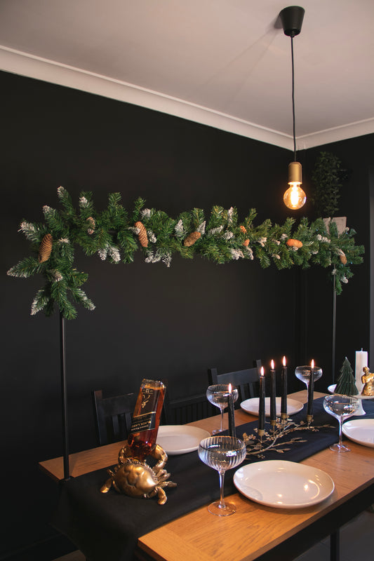 Christmas Foliage Garland with Pine Cones