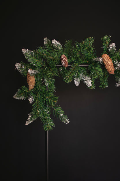 Christmas Foliage Garland with Pine Cones