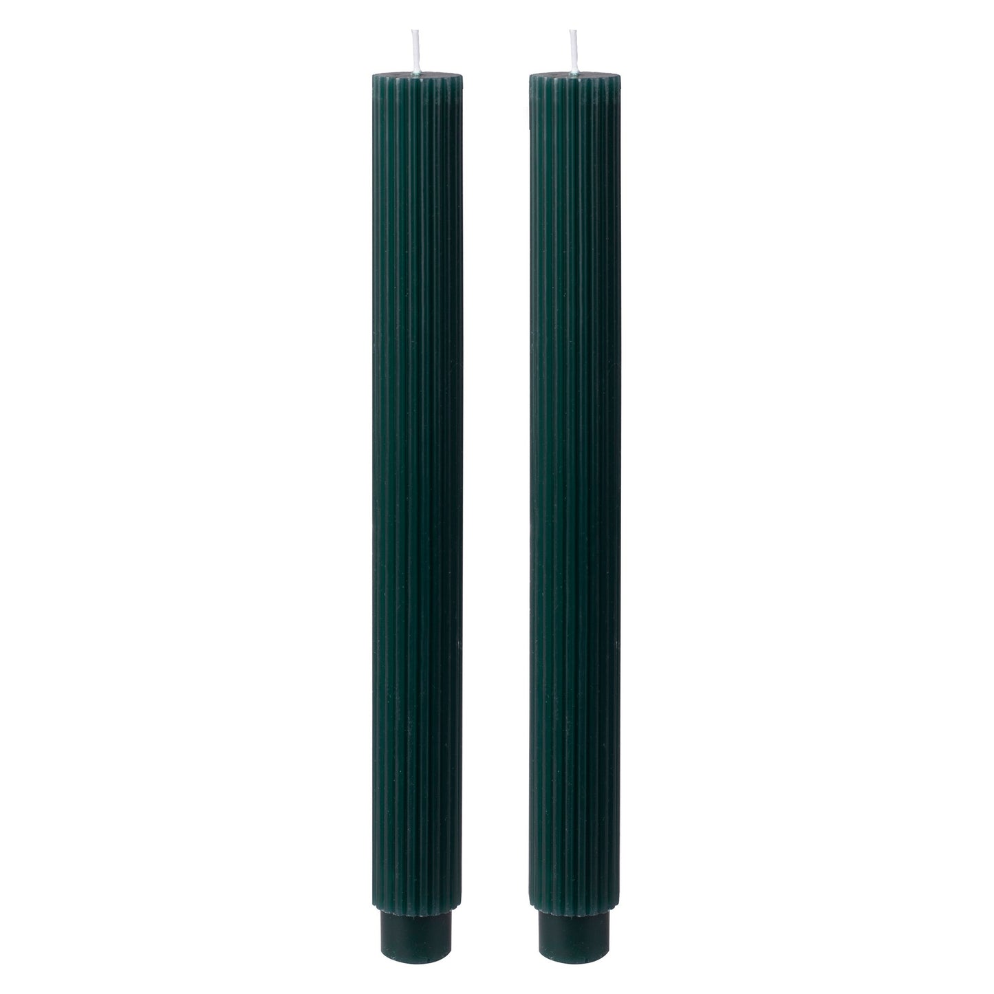 Green Ribbed Candles