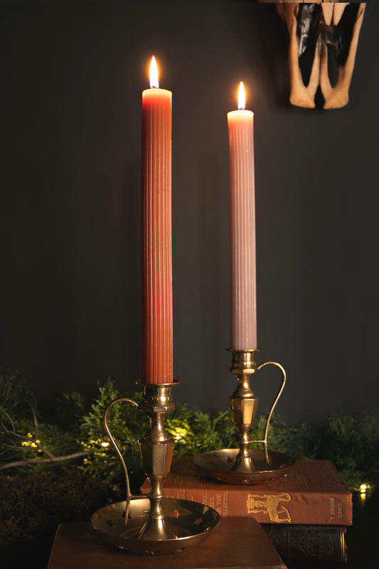 Copper Ribbed Candles