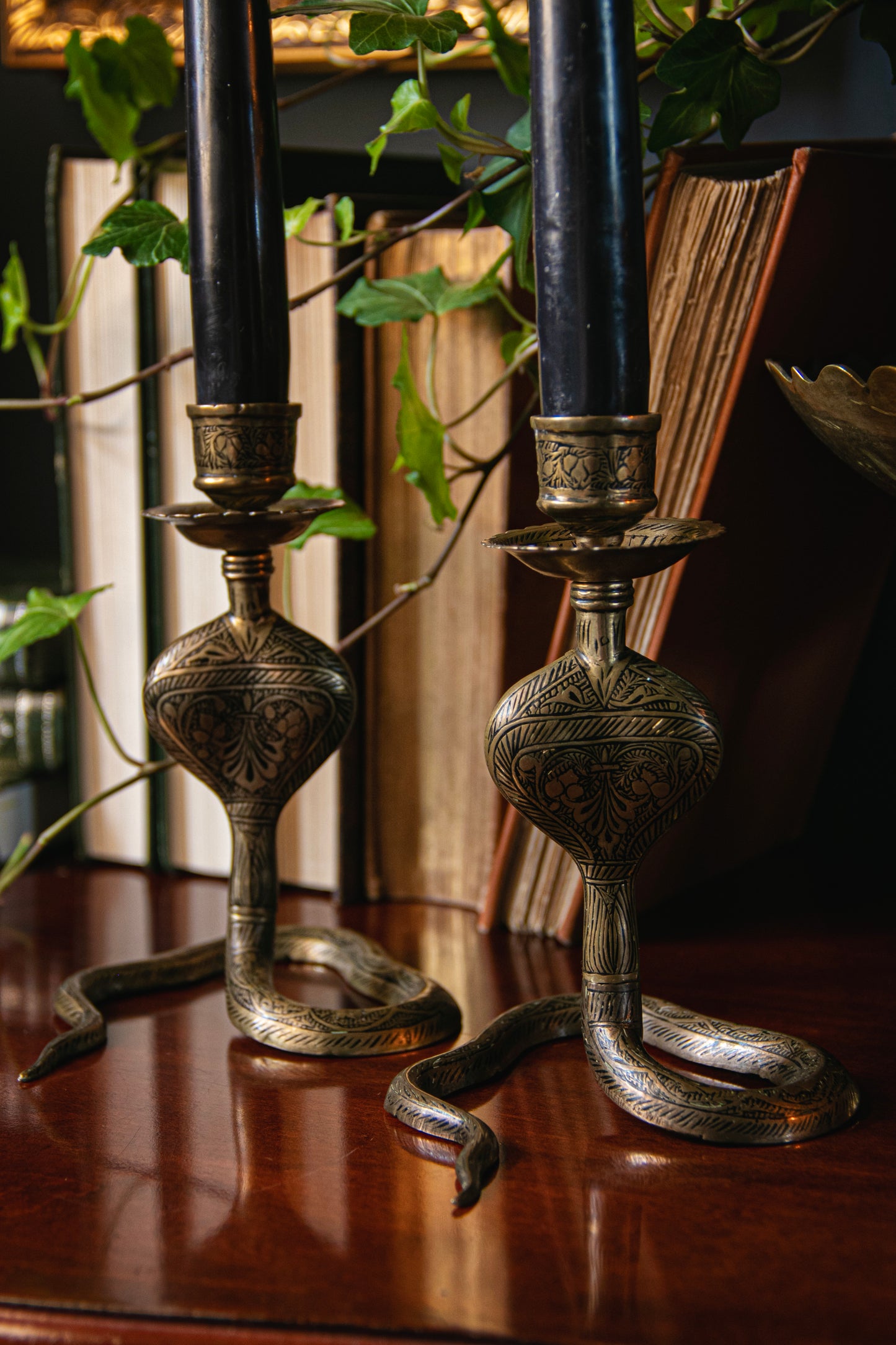 Snake Candlestick Pair | Pre-Loved