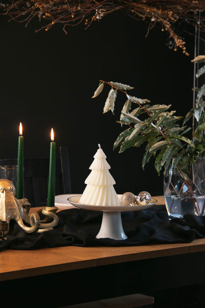 White Tree Shaped Christmas Candle
