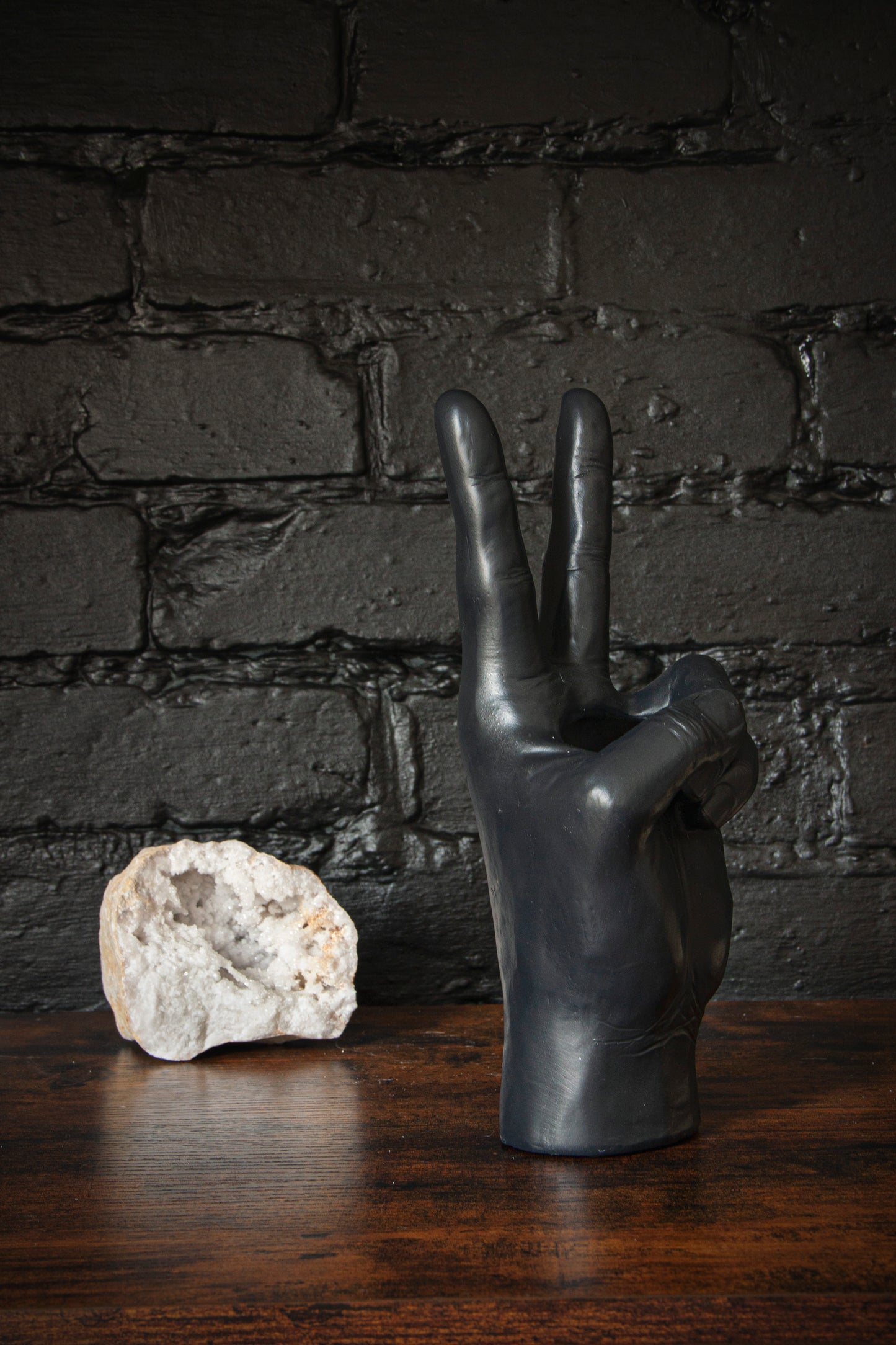 Black Peace Hand Ornament & Vase