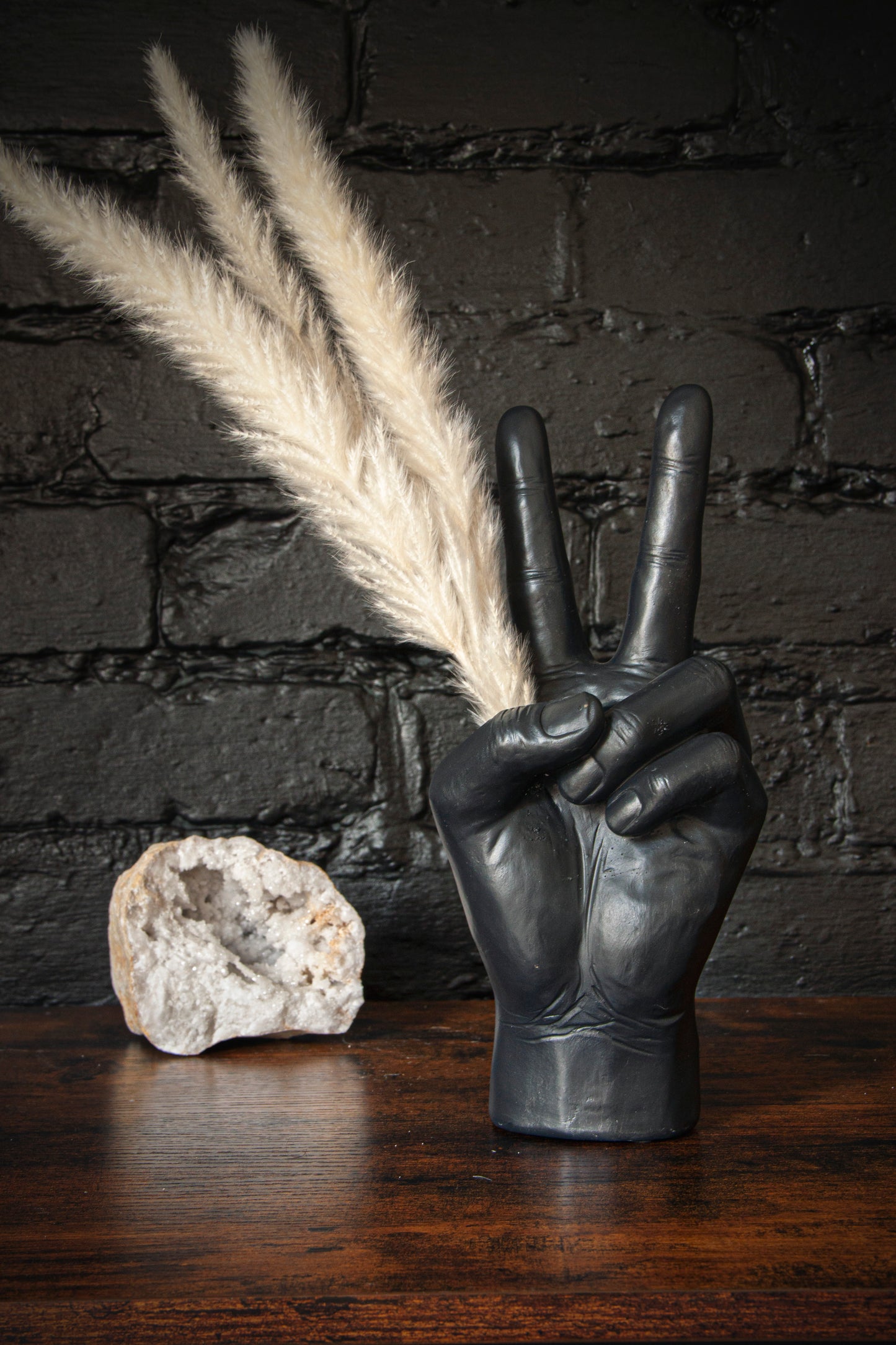 Black Peace Hand Ornament & Vase