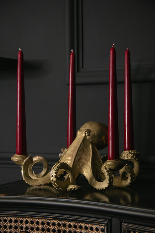 Tapered Dinner Candles - Wine Red