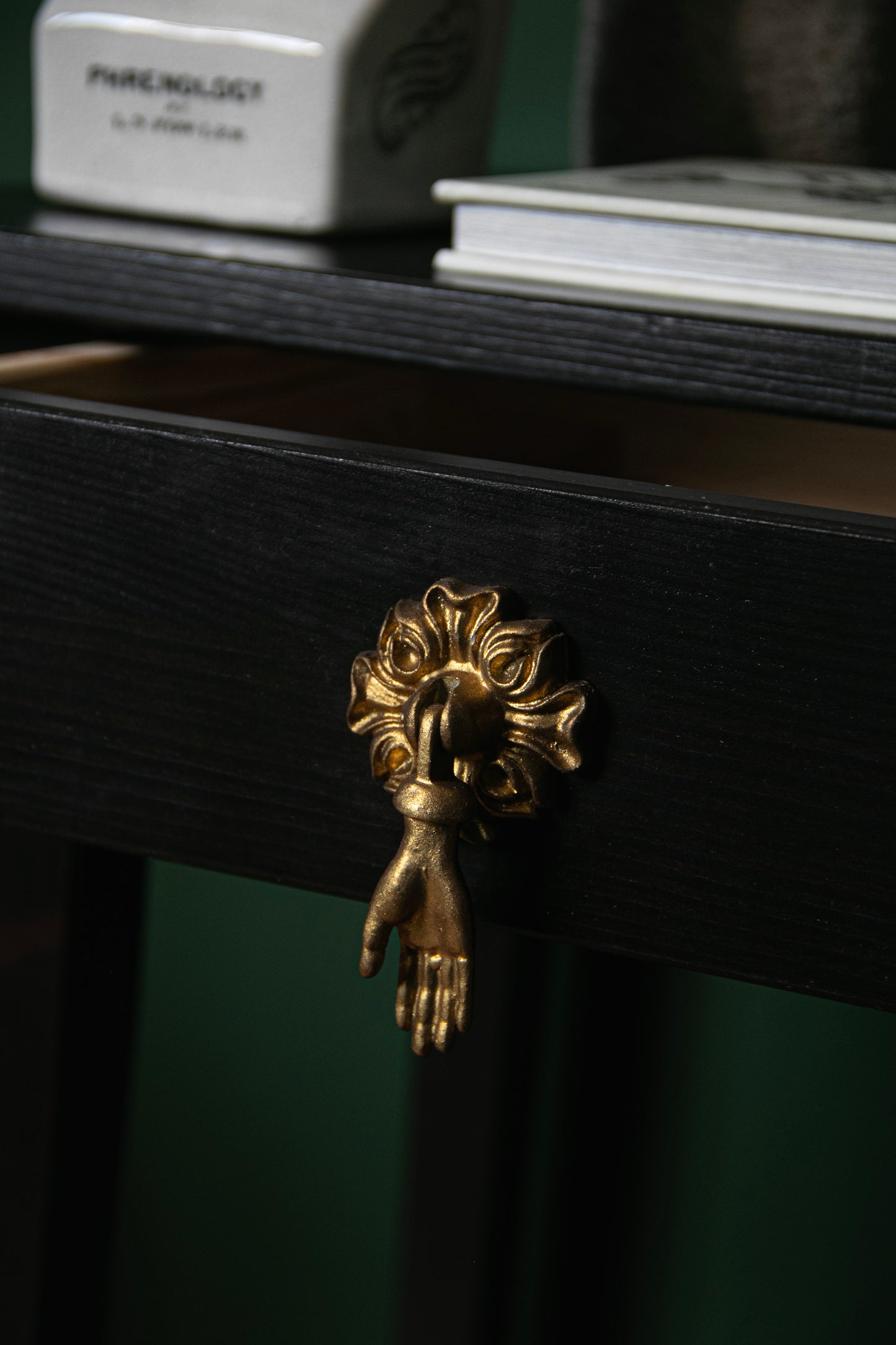 Gold Hands Pendant Drawer Knobs - Set Of 2