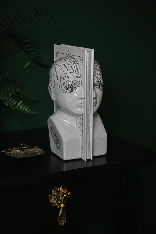 Phrenology Head Bookends