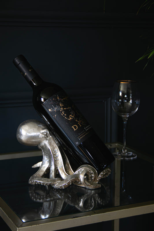 Silver Octopus Wine Bottle Holder