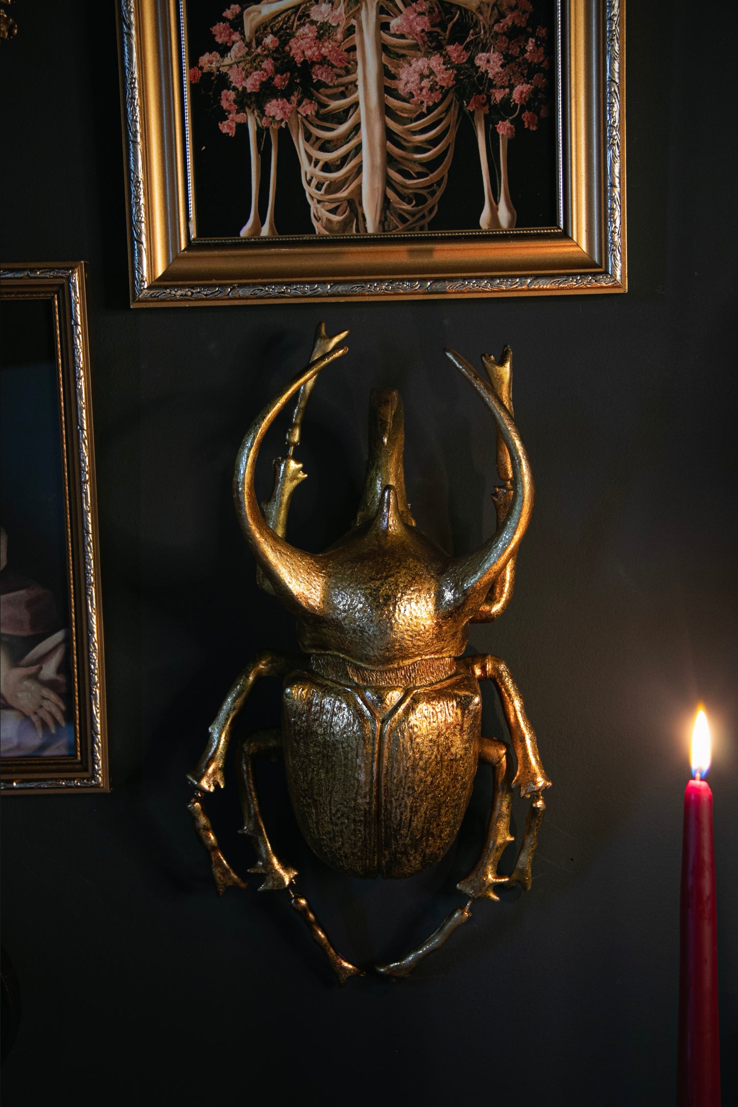 Large Gold Beetle Wall Hanging
