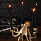 Gold Octopus Candlestick Holder