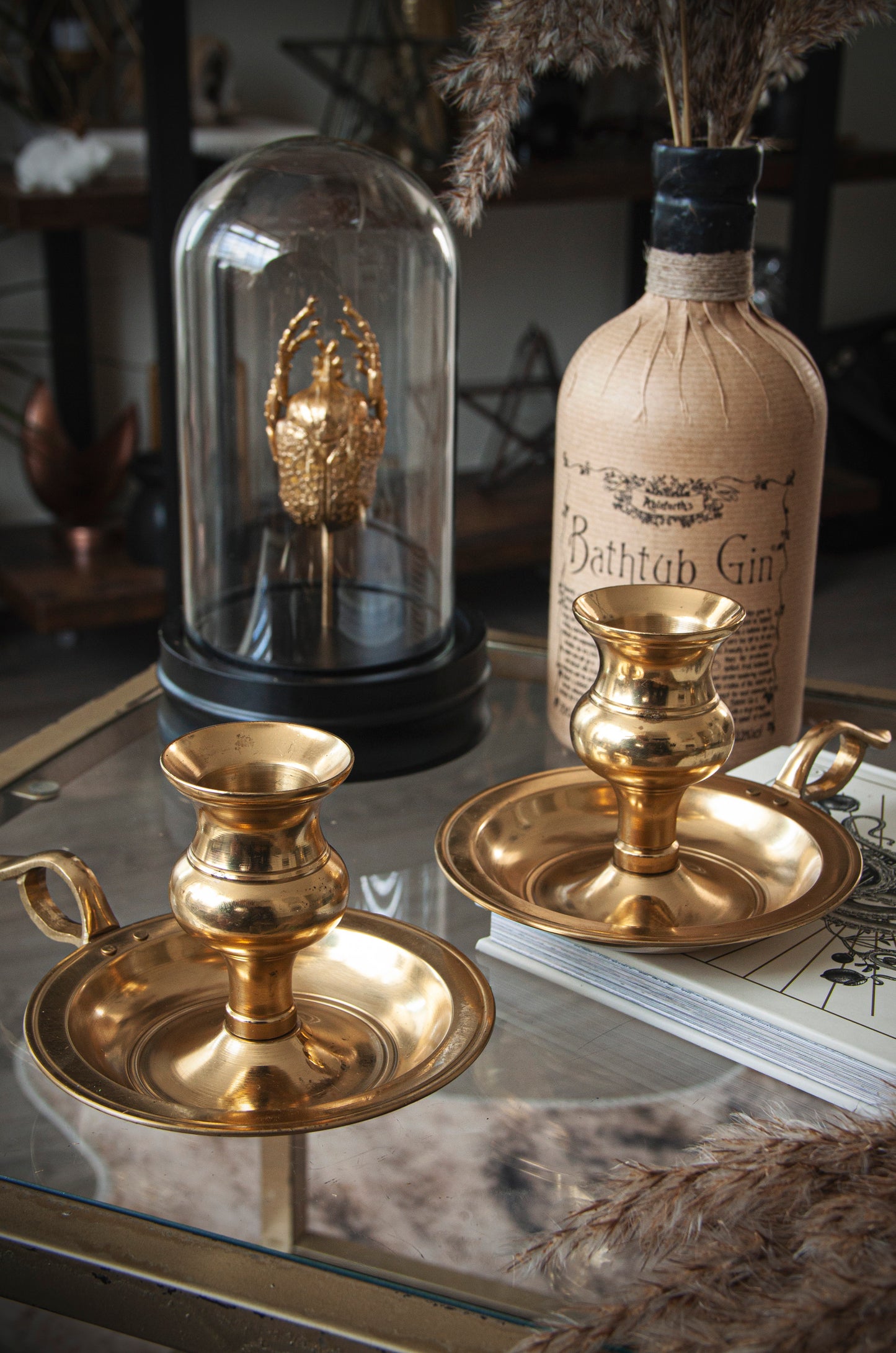 Vintage Brass Pair of Chambersticks | Pre-Loved