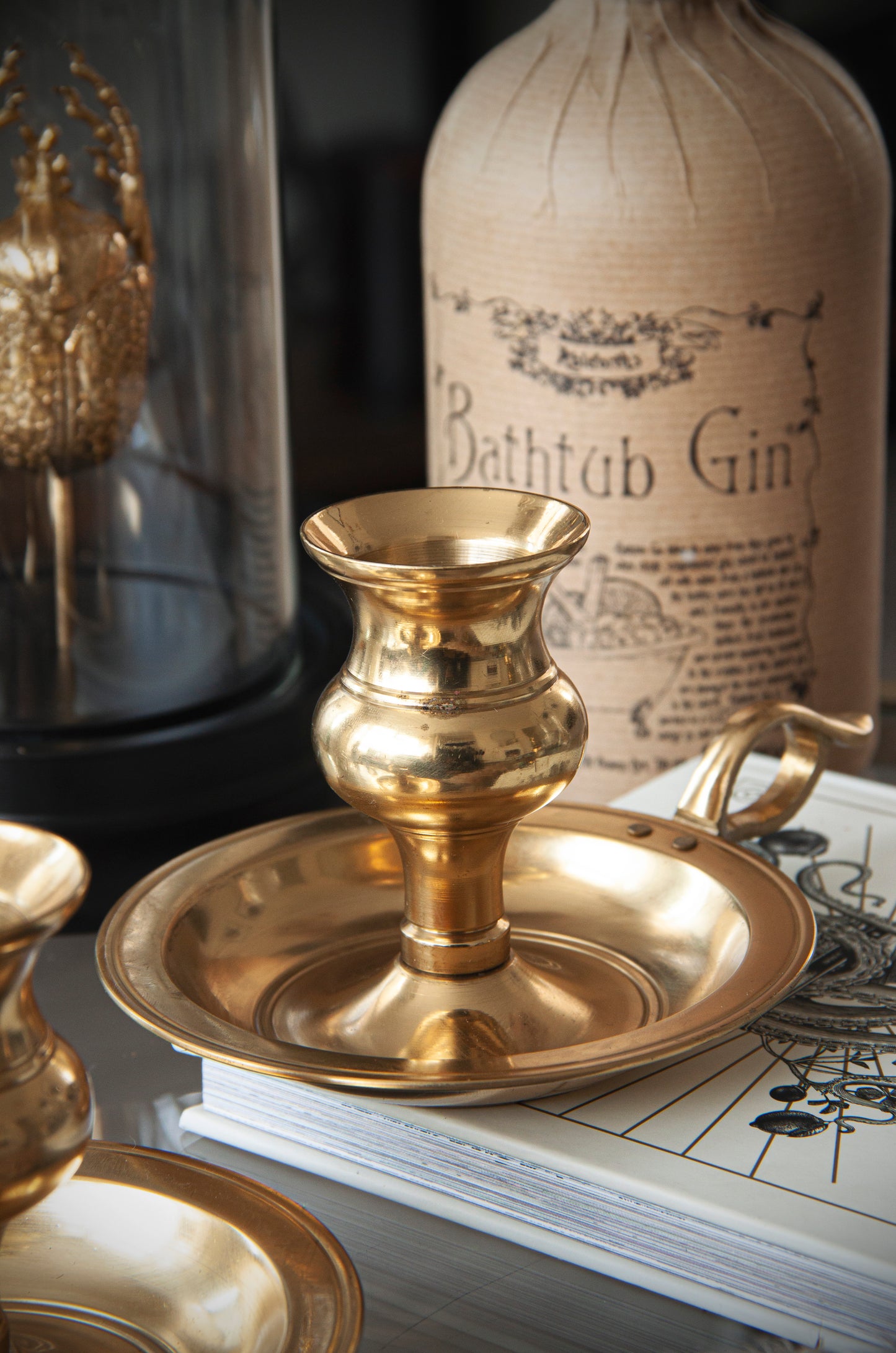 Vintage Brass Pair of Chambersticks | Pre-Loved