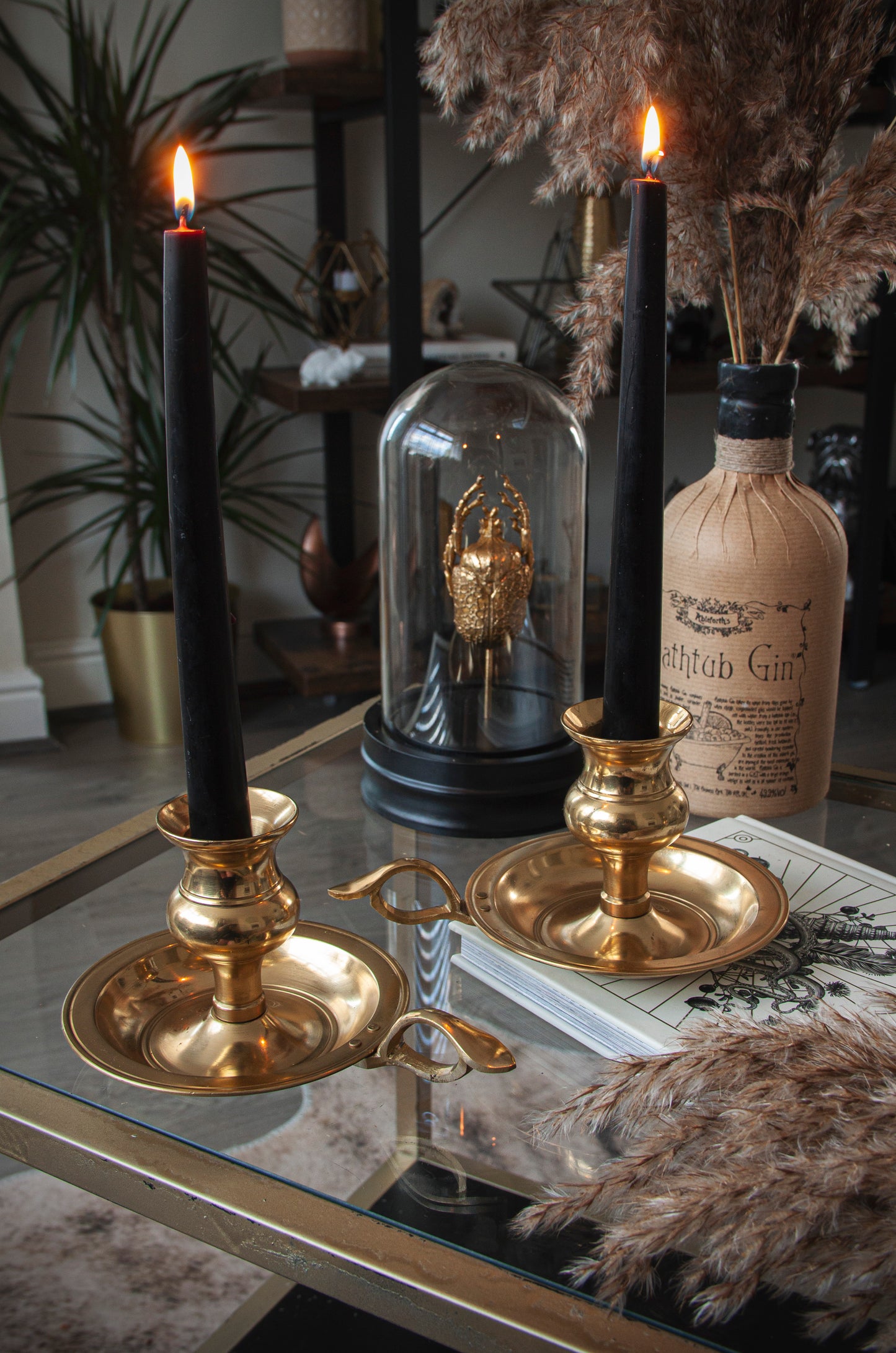 Vintage Brass Pair of Chambersticks | Pre-Loved
