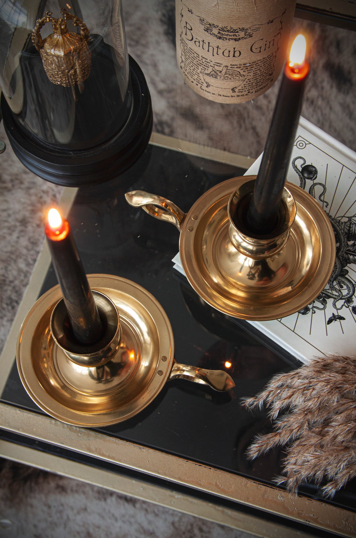 Vintage Brass Pair of Chambersticks | Pre-Loved