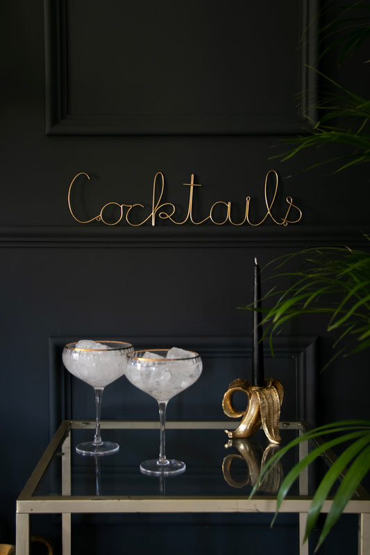 Cocktails - Wire Bar Sign