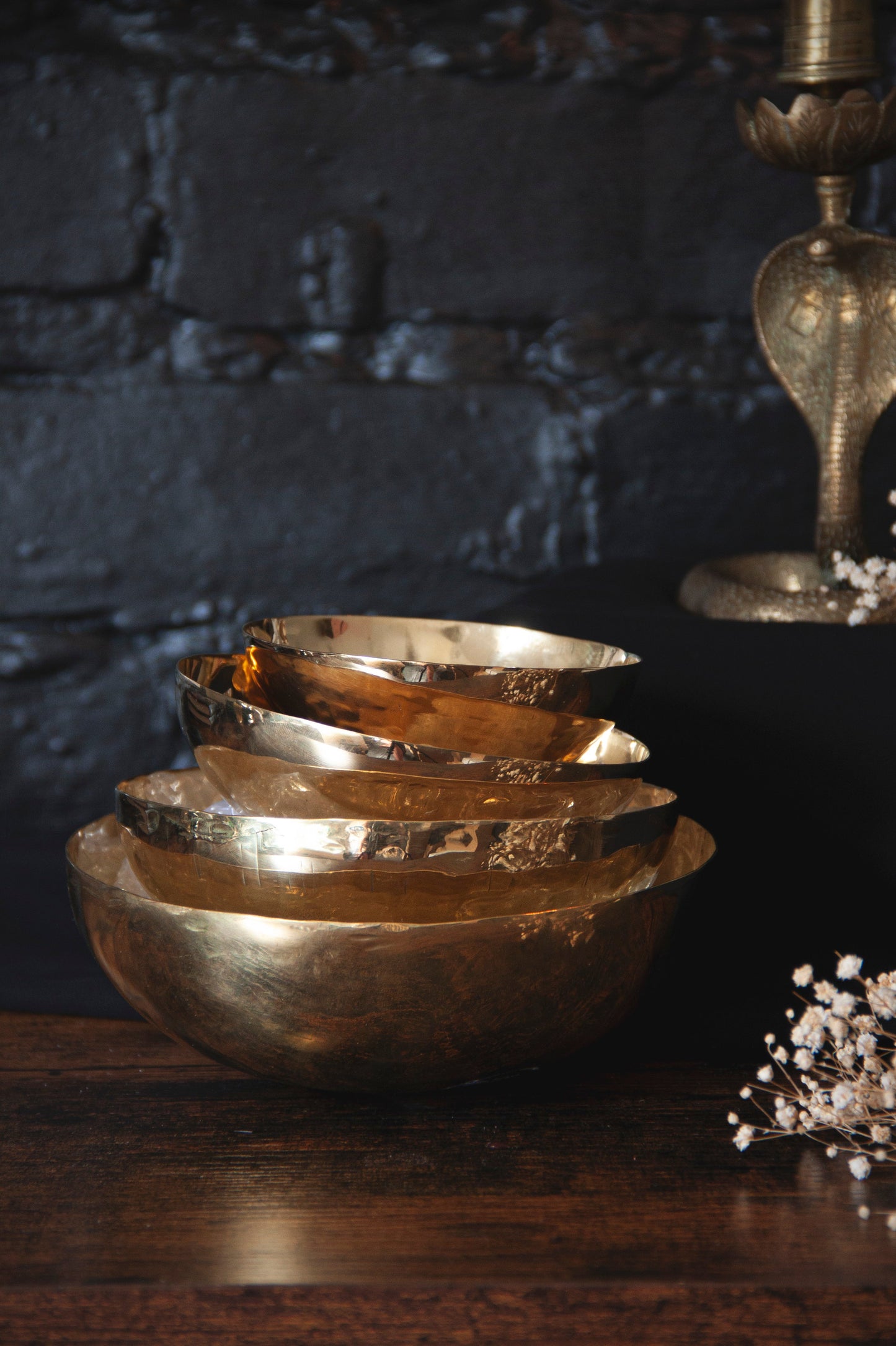 Decorative Hammered Brass Bowls