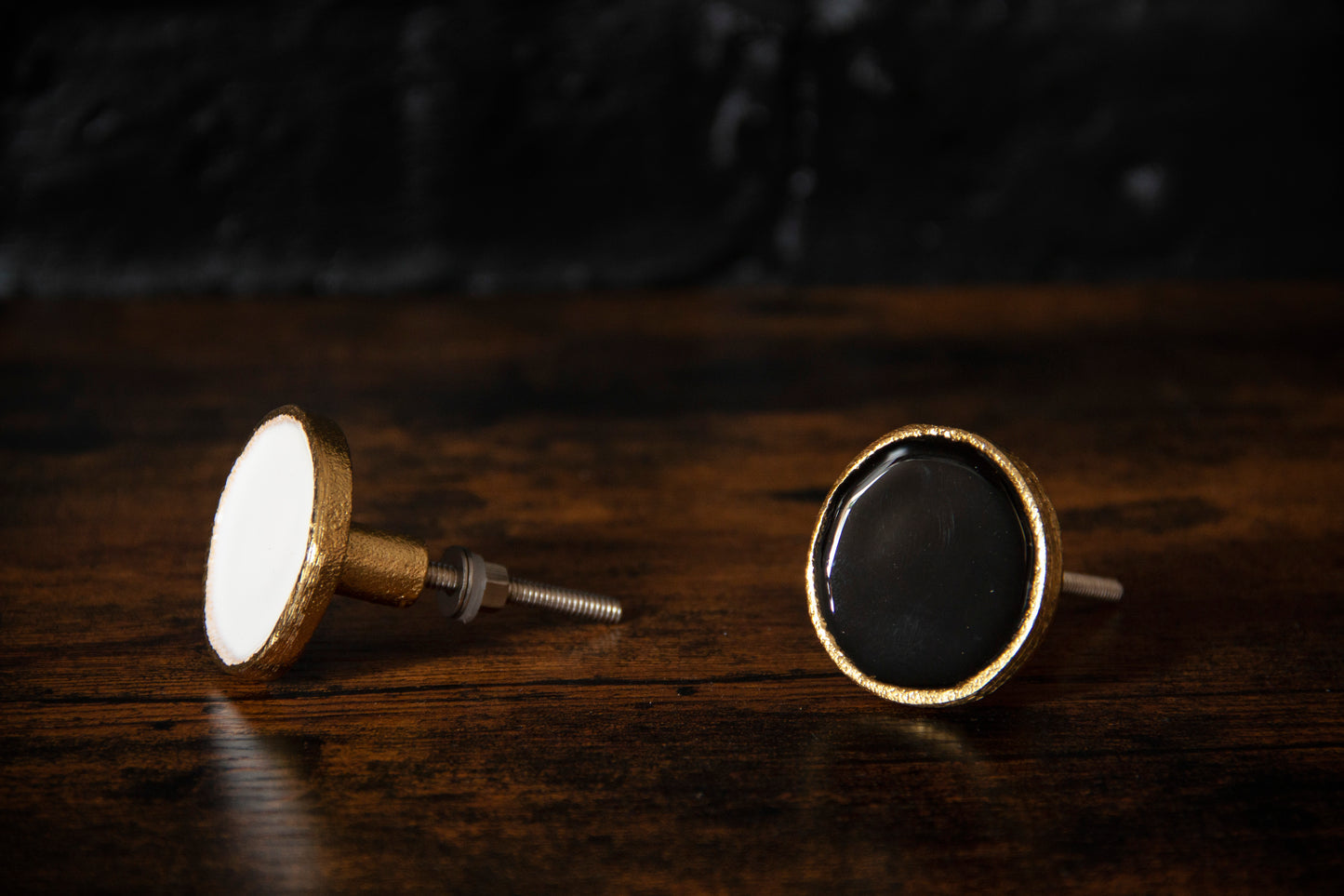 Gold Enamel Drawer Knobs