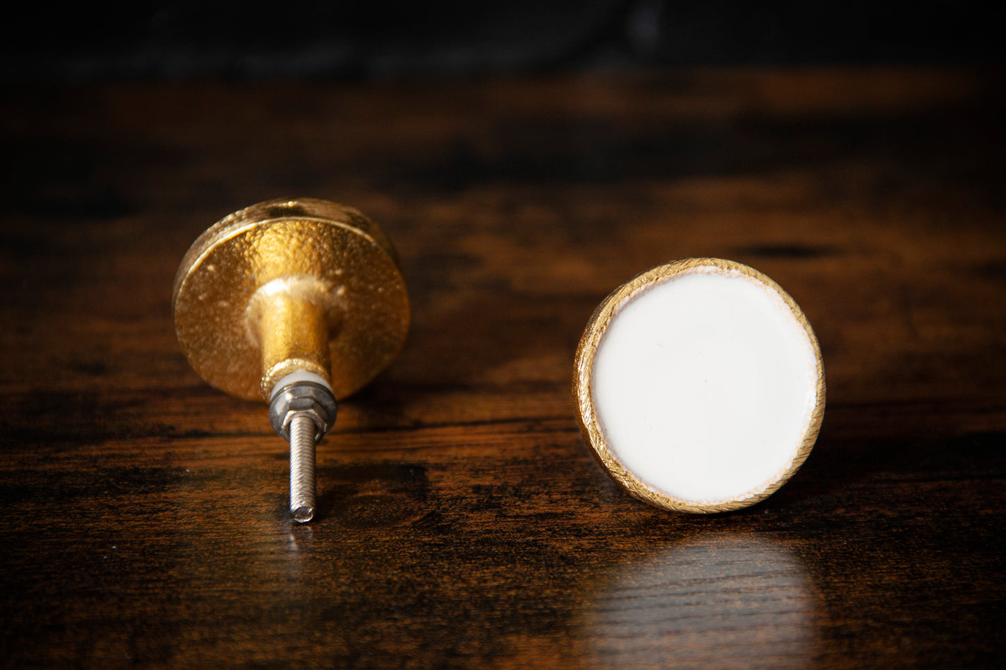 Gold Enamel Drawer Knobs