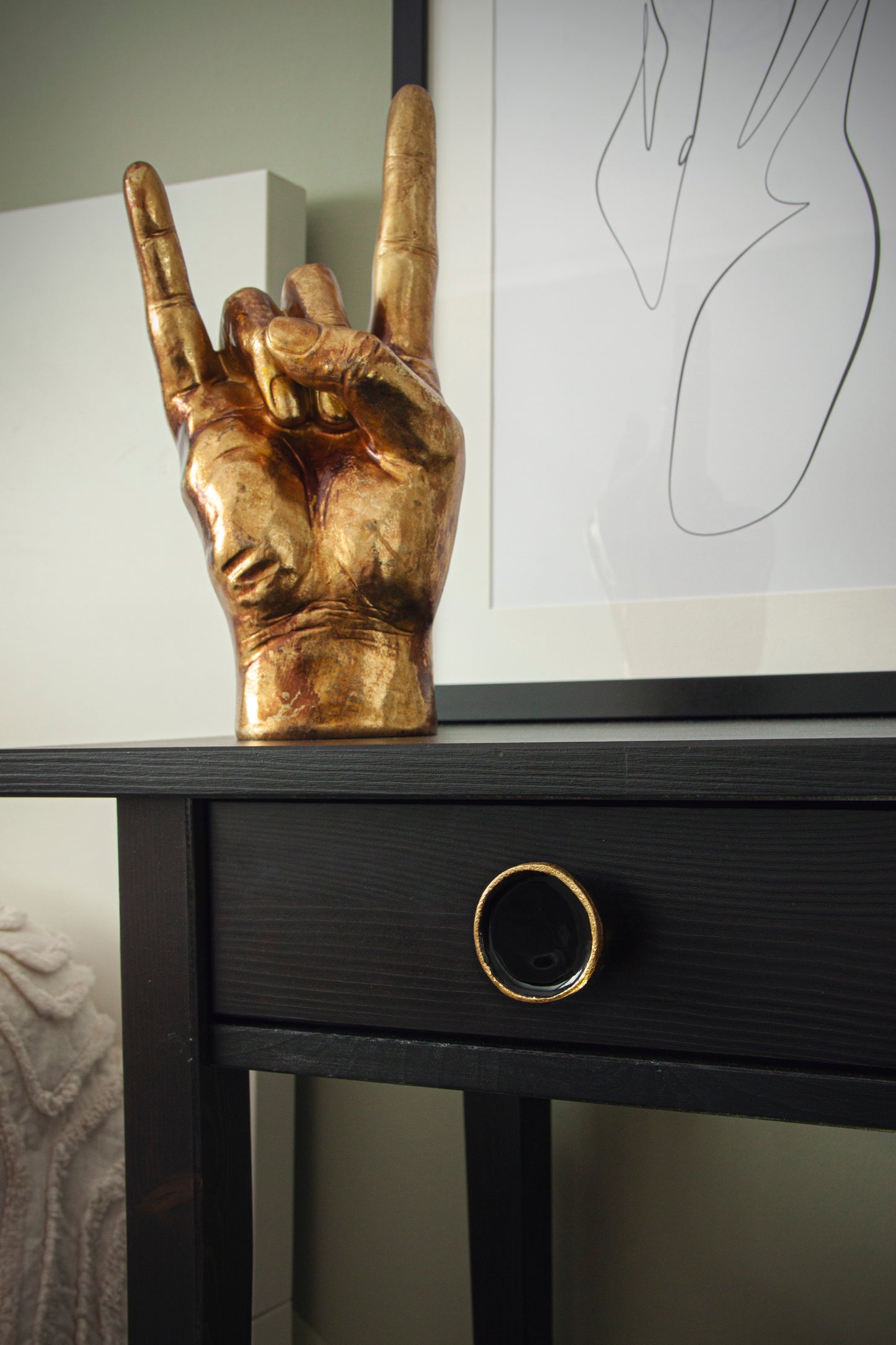 Gold Enamel Drawer Knobs