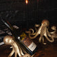 Gold Octopus Candlestick Holder