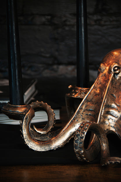 Octopus Candlestick Holder - Bronze