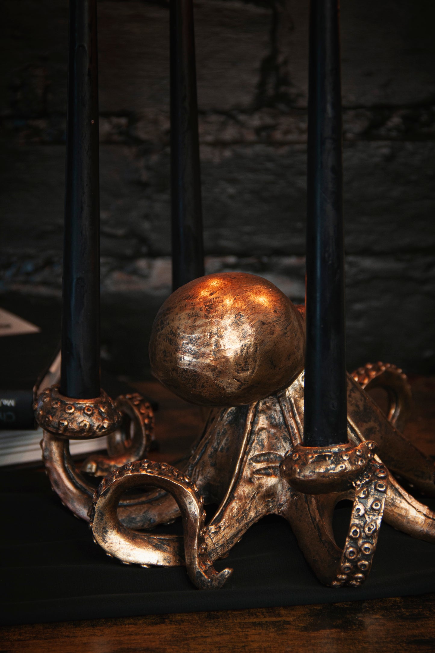 Octopus Candlestick Holder - Bronze