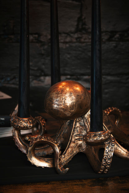 Octopus Candlestick Holder - Bronze