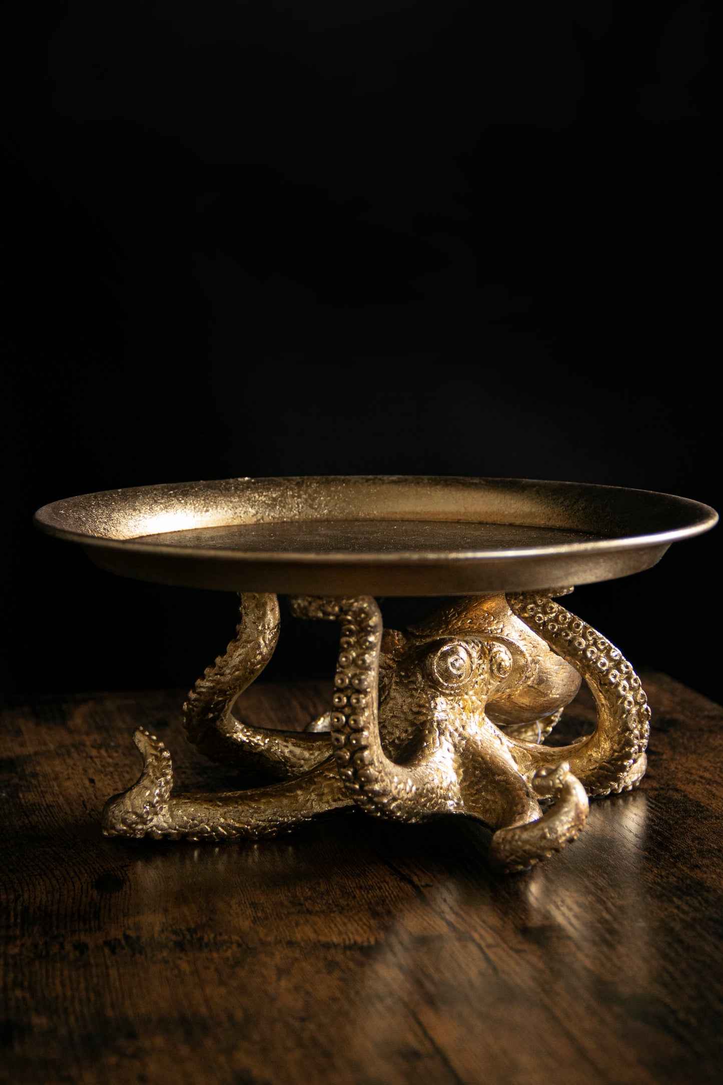 Gold Octopus Holding Plate  - Stock Due Late December 2023